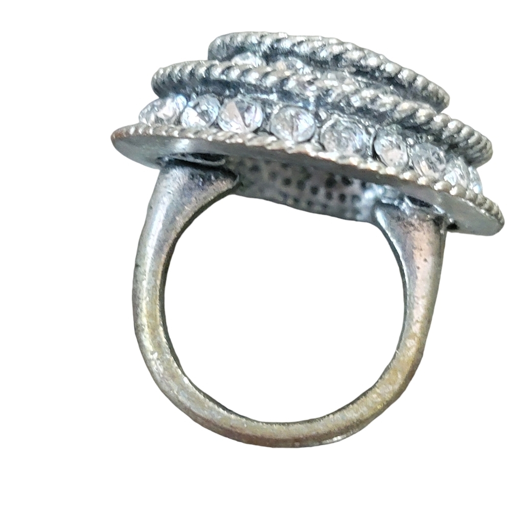 Silver Rhinestone Ring - image 3